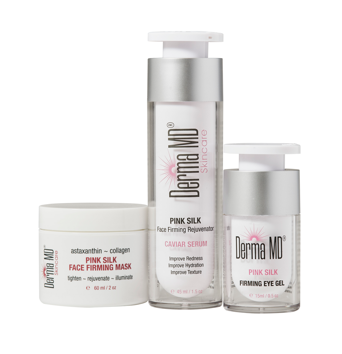 Pink Silk Trio Serum Eye and Mask Derma MD